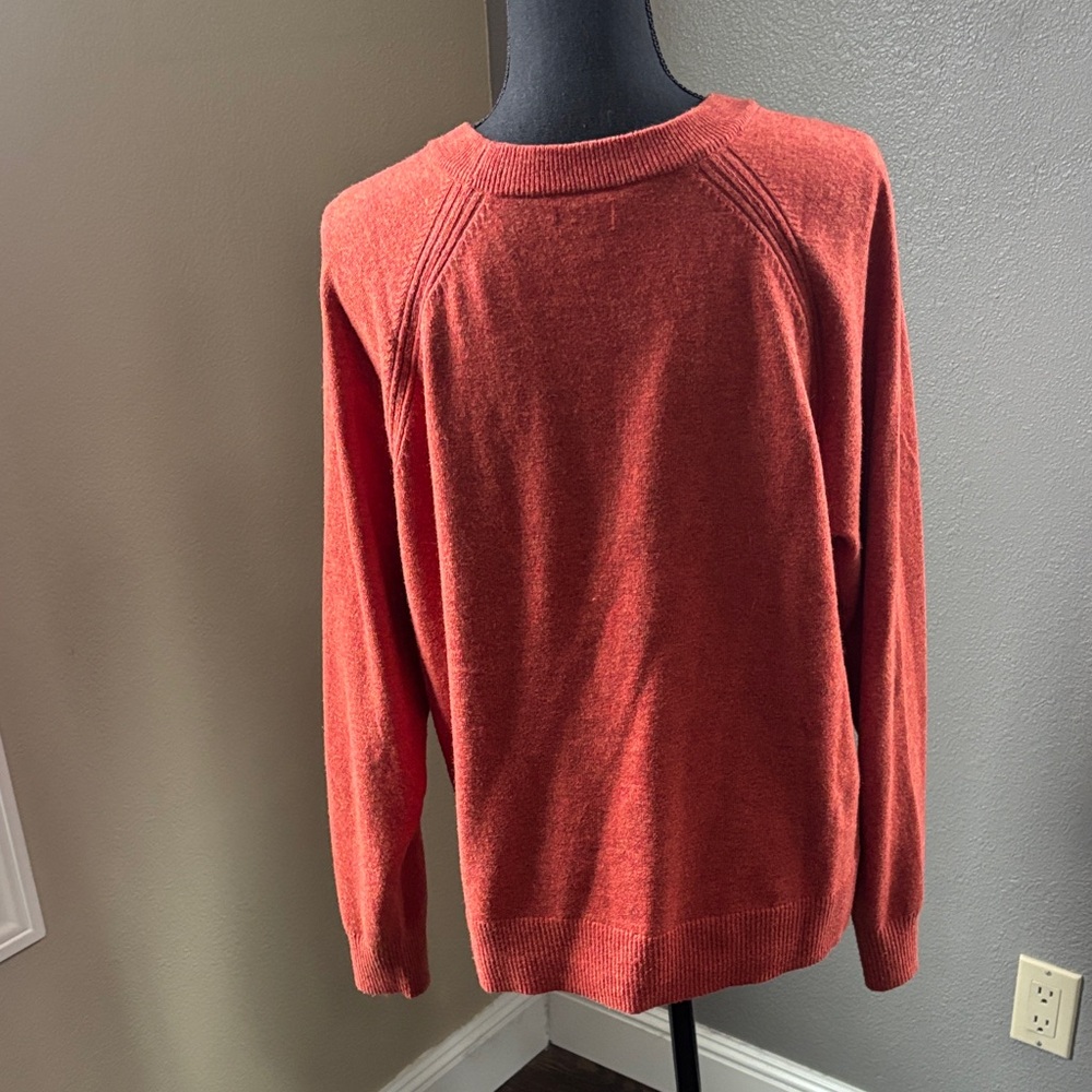 J. Crew Factory Women's Scoop Neck Sweater in Rust - Picture 4 of 5